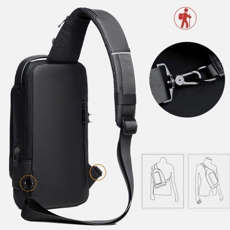 Mochila Anti-Furto com Senha USB Slim Bag - Vofertas