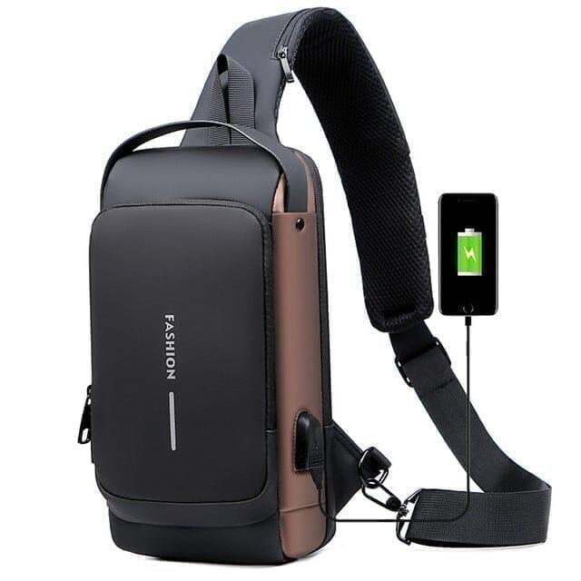 Mochila Anti-Furto com Senha USB Slim Bag - Vofertas