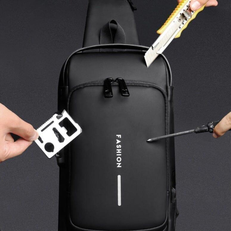 Mochila Anti-Furto com Senha USB Slim Bag - Vofertas