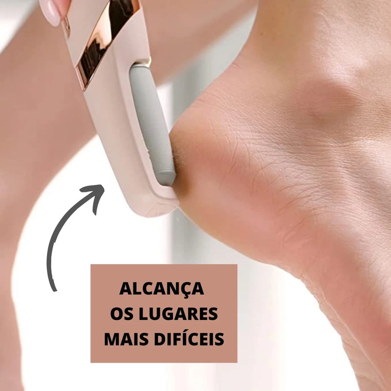 Lixador de Pé Elétrico - Esfoliador Tira Calos Pedicure Portátil Marisa Lixa Elimina Calo Portátil Usb Pilha