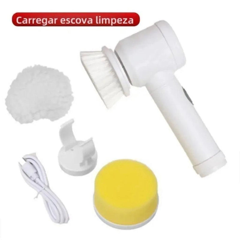 Escova Elétrica de Limpeza 5 em 1 Sem Fio Limpador Multiuso - Vofertas